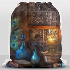 Blue Coffee Cups Cups Coffee Snack Blue Color Drawstring Bag (large) by danenraven