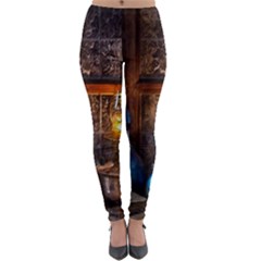 Blue Coffee Cups Cups Coffee Snack Blue Color Lightweight Velour Leggings by danenraven