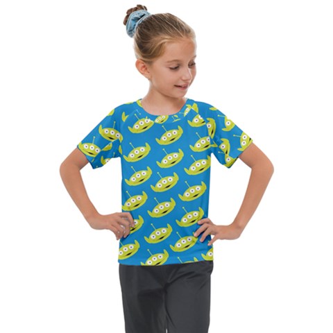 Pattern Aliens Kids  Mesh Piece Tee by artworkshop