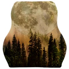 Moon Nature Forest Pine Trees Sky Full Moon Night Car Seat Velour Cushion  by danenraven