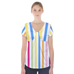 Stripes-g9dd87c8aa 1280 Short Sleeve Front Detail Top by Smaples