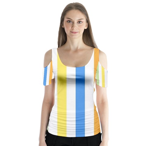 Stripes-g9dd87c8aa 1280 Butterfly Sleeve Cutout Tee  by Smaples