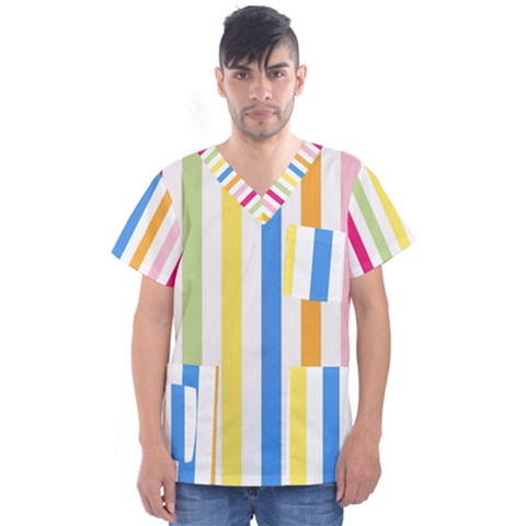 Stripes-g9dd87c8aa 1280 Men s V-neck Scrub Top by Smaples