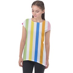 Stripes-g9dd87c8aa 1280 Cap Sleeve High Low Top by Smaples
