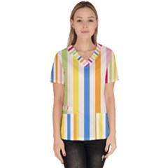 Stripes-g9dd87c8aa 1280 Women s V-neck Scrub Top by Smaples