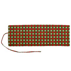 Lumberjack Plaid, Buffalo Plaid, Roll Up Canvas Pencil Holder (m) by artworkshop