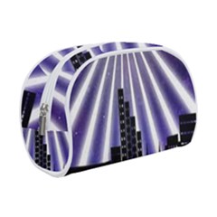 Superhero City Background Make Up Case (small) by artworkshop