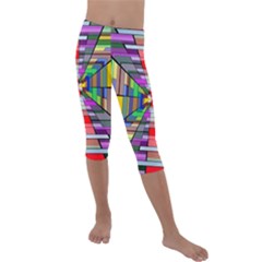 Art Background Abstract Kids  Lightweight Velour Capri Leggings  by artworkshop