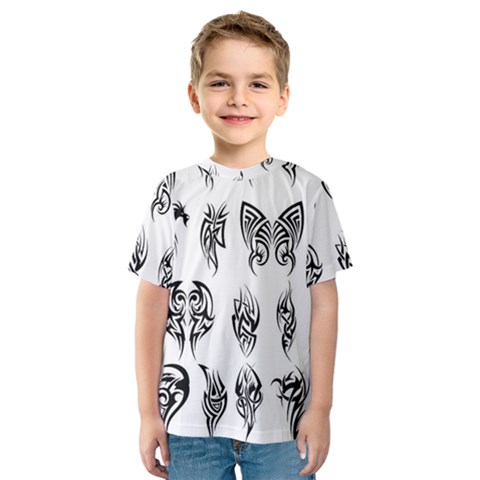 Tattoo Pattern Coin Purse Kids  Sport Mesh Tee by artworkshop