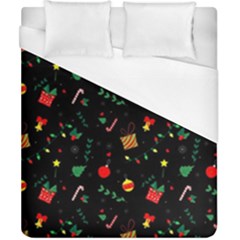 Christmas Pattern Texture Colorful Wallpaper Duvet Cover (california King Size) by Ravend