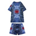 Art Robot Artificial Intelligence Technology Kids  Swim Tee and Shorts Set View2