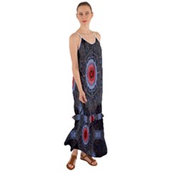 Art Robots Artificial Intelligence Technology Cami Maxi Ruffle Chiffon Dress by Ravend