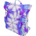 Snowflake Kaleidoscope Template Background Buckle Up Backpack View1