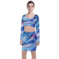 Background Neon Geometric Cubes Colorful Lights Top And Skirt Sets by Ravend