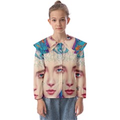 Pepper Colors Girl Kids  Peter Pan Collar Blouse by Sparkle