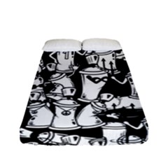 Graffiti Spray Can Characters Seamless Pattern Fitted Sheet (full/ Double Size) by Pakemis