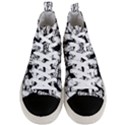 Graffiti Spray Can Characters Seamless Pattern Men s Mid-Top Canvas Sneakers View1