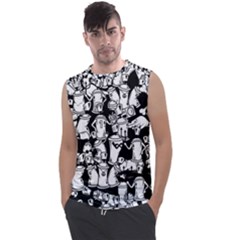 Graffiti Spray Can Characters Seamless Pattern Men s Regular Tank Top by Pakemis