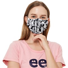 Graffiti Spray Can Characters Seamless Pattern Fitted Cloth Face Mask (adult) by Pakemis