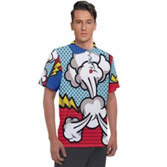 Rays Smoke Pop Art Style Vector Illustration Men s Polo Tee by Pakemis
