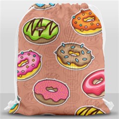 Doughnut Doodle Colorful Seamless Pattern Drawstring Bag (large) by Pakemis