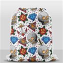 Full Color Flash Tattoo Patterns Drawstring Bag (Small) View2