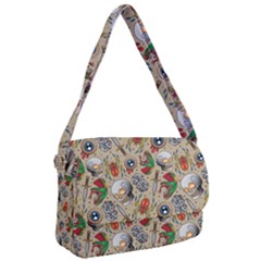 Tattoo Pattern Courier Bag by Pakemis