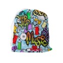 Graffiti Characters Seamless Patterns Drawstring Pouch (XL) View2