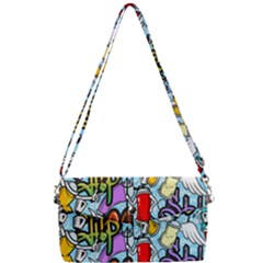 Graffiti Characters Seamless Patterns Removable Strap Clutch Bag by Pakemis