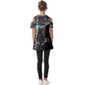 Abstract Colorful Texture Fold Over Open Sleeve Top View2