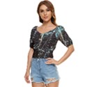 Abstract Colorful Texture Button up blouse View2