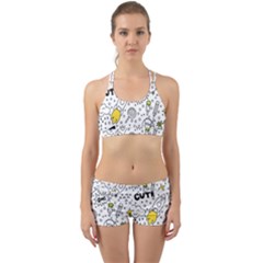 Set Cute Colorful Doodle Hand Drawing Back Web Gym Set by Pakemis