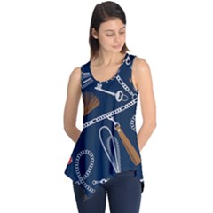 Chains-seamless-pattern Sleeveless Tunic by Pakemis