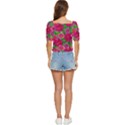 Background-cute-flowers-fuchsia-with-leaves Button up blouse View4