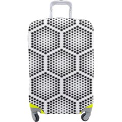 Halftone-tech-hexagons-seamless-pattern Luggage Cover (large) by Pakemis