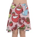 Tomato-seamless-pattern-juicy-tomatoes-food-sauce-ketchup-soup-paste-with-fresh-red-vegetables-backd Chiffon Wrap Front Skirt View1