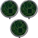 Technology Board Trace Digital Mini Round Pill Box (Pack of 3) View1