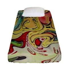 Abstract Art Fitted Sheet (single Size) by gasi