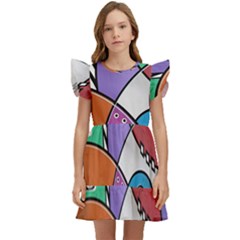 Modern Art Kids  Winged Sleeve Dress by gasi