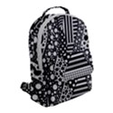 Black and white Flap Pocket Backpack (Small) View2