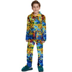 Abstract Art Kids  Long Sleeve Velvet Pajamas Set by gasi