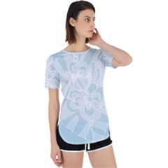 Blue 2 Zendoodle Perpetual Short Sleeve T-shirt by Mazipoodles
