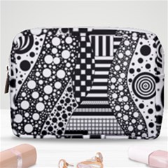 Black And White Design Make Up Pouch (medium) by gasi