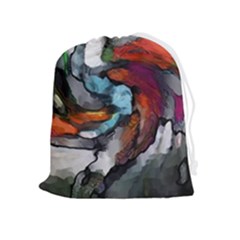 Abstract Art Drawstring Pouch (xl) by gasi