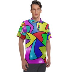 Colorful Abstract Art Men s Polo Tee by gasi