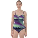 Aurora Stars Sky Mountains Snow Aurora Borealis Sweetheart Tankini Set View1