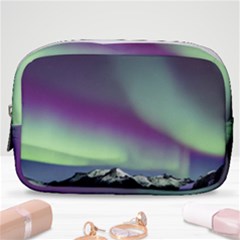 Aurora Stars Sky Mountains Snow Aurora Borealis Make Up Pouch (small) by Uceng