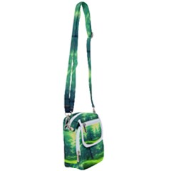 Anime Forrest Nature Fantasy Sunset Trees Woods Shoulder Strap Belt Bag by Uceng