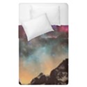Mountain Space Galaxy Stars Universe Astronomy Duvet Cover Double Side (Single Size) View2