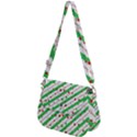 Christmas Paper Stars Pattern Texture Background Colorful Colors Seamless Saddle Handbag View2